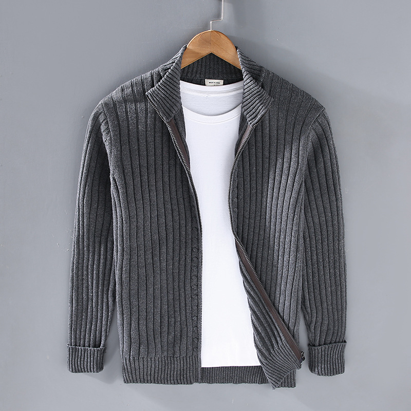 Émile | Handgemaakte ademende katoenen herfst cardigan voor heren met elegante afwerking en moderne pasvorm