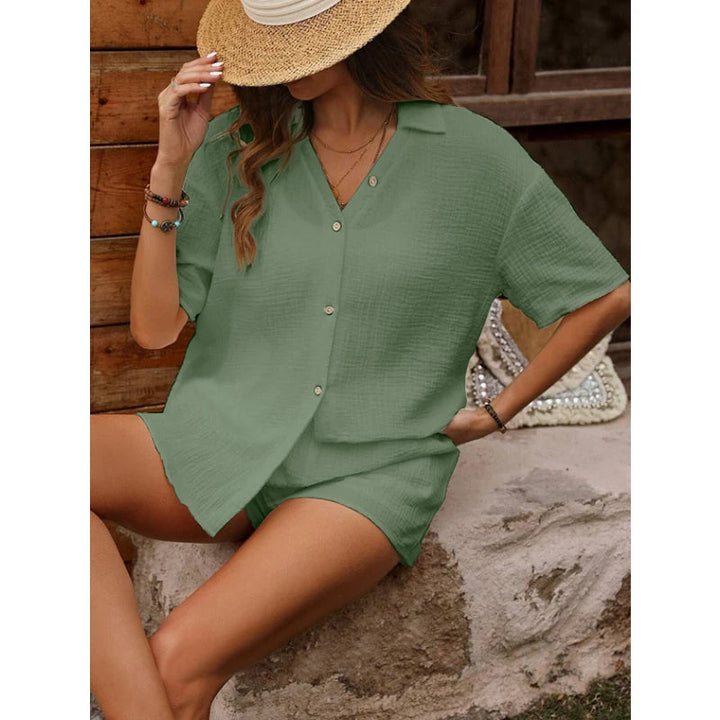Noëlle - Dames V-hals Top en Broekje Set - Casual en Elegant