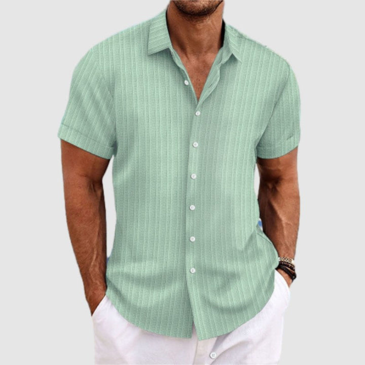 Heren overhemd korte mouw loose fit – Ademend en comfortabel voor een relaxte zomerse stijl