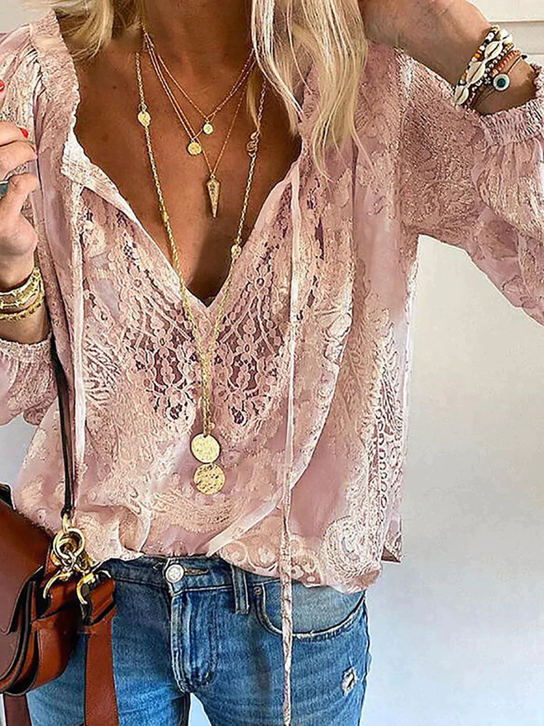 Juliette - Dames Blouse - Met Fijne Kanten Details