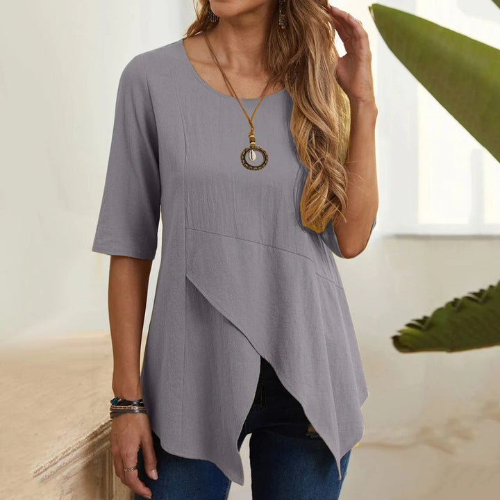 Aurora - Dames Blouse - O-hals voor een Casual en Modieuze Look