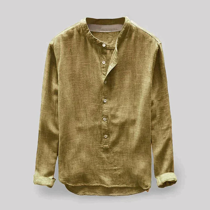 Noah | Herfst overhemd voor heren met minimalistische kraag