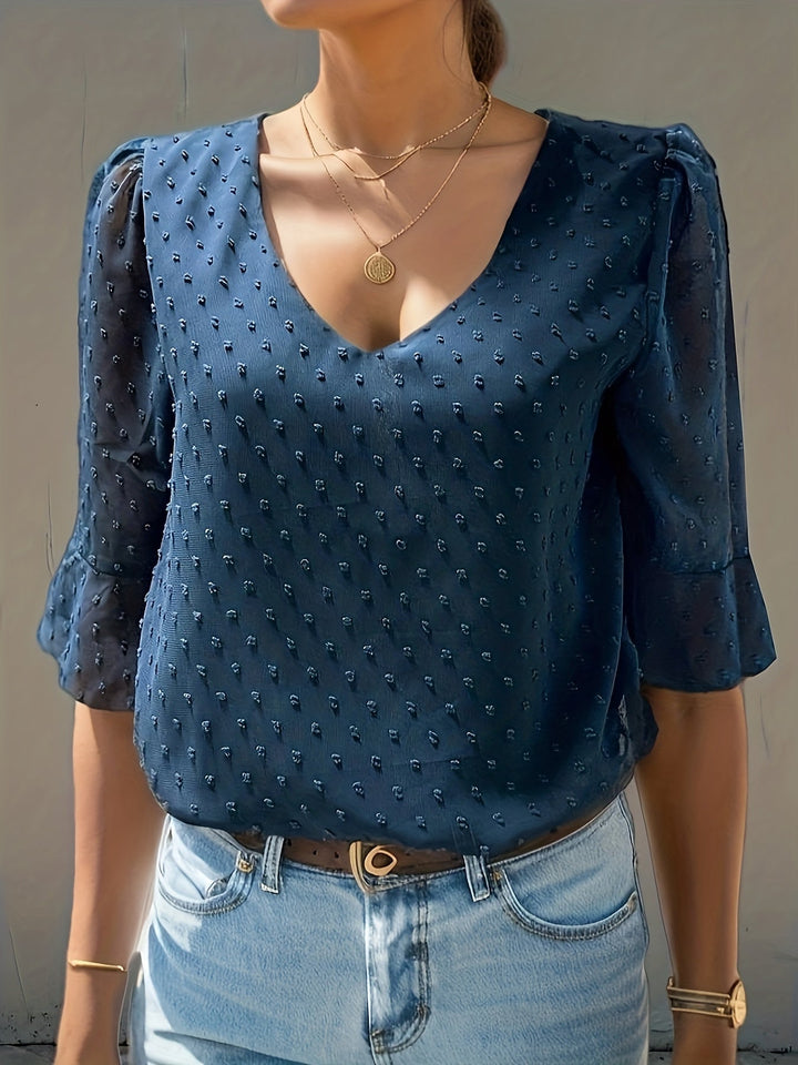 Nina - Dames Blouse - Losse Pasvorm van Chiffon
