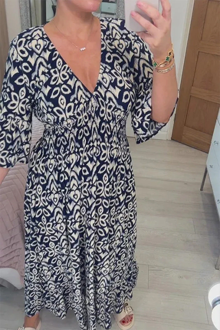 Isabeau - Dames Maxi Jurk met V-Hals