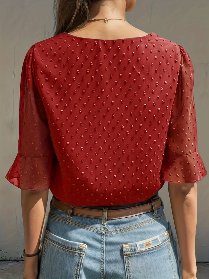 Nina - Dames Blouse - Losse Pasvorm van Chiffon