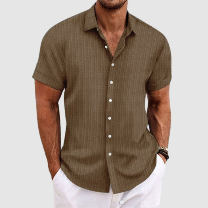 Heren overhemd korte mouw loose fit – Ademend en comfortabel voor een relaxte zomerse stijl