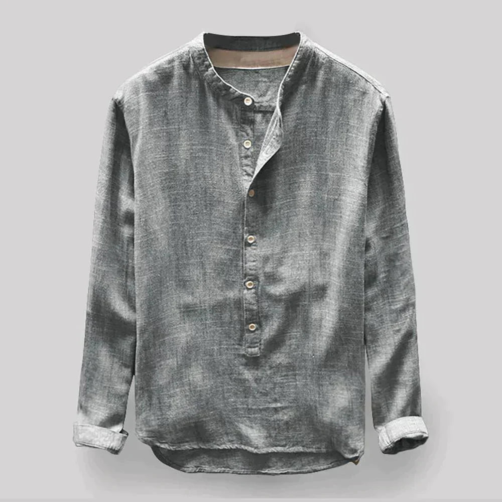 Noah | Herfst overhemd voor heren met minimalistische kraag