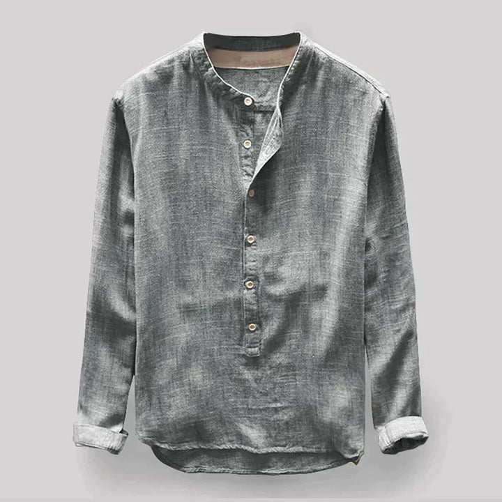 Noah | Herfst overhemd voor heren met minimalistische kraag