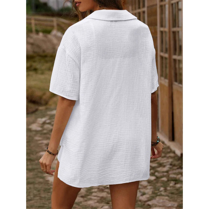 Noëlle - Dames V-hals Top en Broekje Set - Casual en Elegant