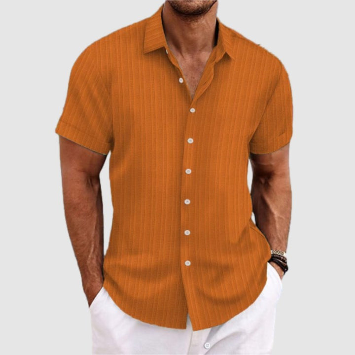 Heren loose fit overhemd korte mouw – Luchtig en losvallend voor een ontspannen zomerse uitstraling