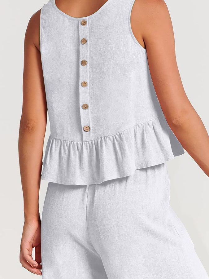 Lize - Dames Elegante Set - Tweedelige Outfit met Ruches Details
