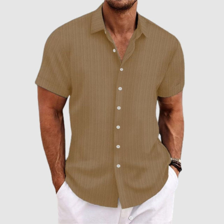 Heren overhemd korte mouw loose fit – Ademend en comfortabel voor een relaxte zomerse stijl