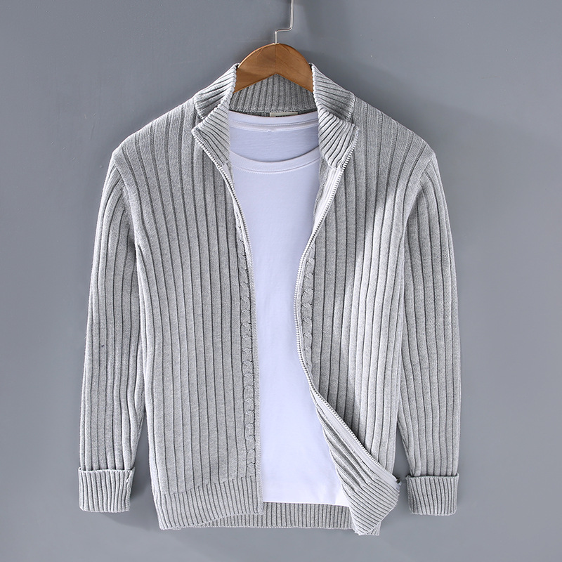 Émile | Handgemaakte ademende katoenen herfst cardigan voor heren met elegante afwerking en moderne pasvorm