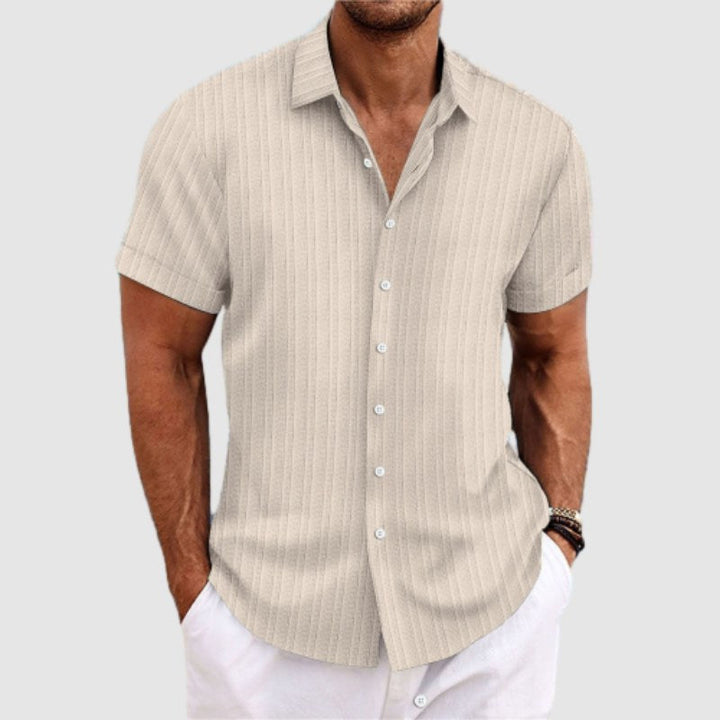 Heren overhemd korte mouw loose fit – Ademend en comfortabel voor een relaxte zomerse stijl