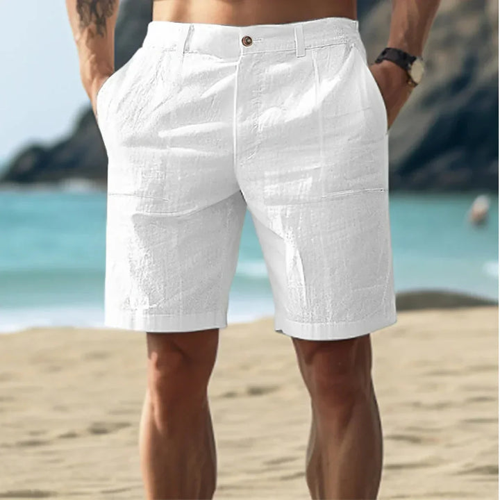 Heren linnen short – Licht, luchtig en perfect voor ontspannen zomerdagen