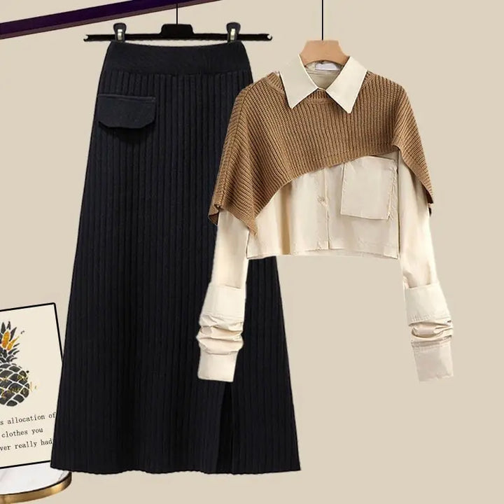 Nina - Dames Modieuze Gebreide Set - Trendy en Zachte Stoffen