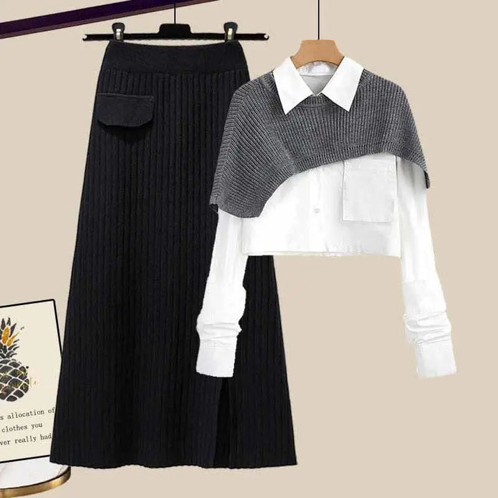 Nina - Dames Modieuze Gebreide Set - Trendy en Zachte Stoffen