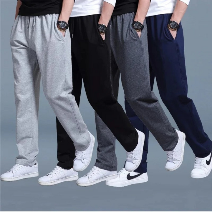Heren joggingbroek katoen – Comfortabele broek met wijde pijpen voor ontspannen dagen en lichte activiteit