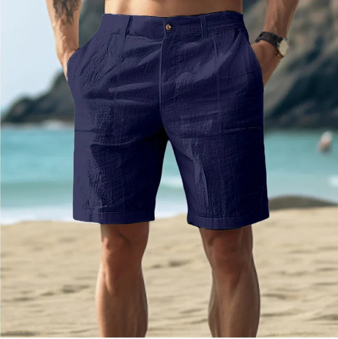 Heren linnen short – Licht, luchtig en perfect voor ontspannen zomerdagen