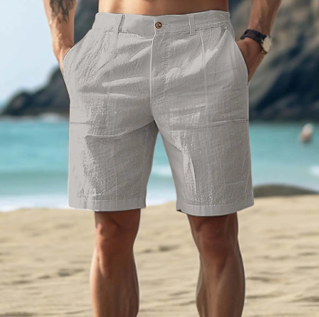 Heren linnen short – Licht, luchtig en perfect voor ontspannen zomerdagen