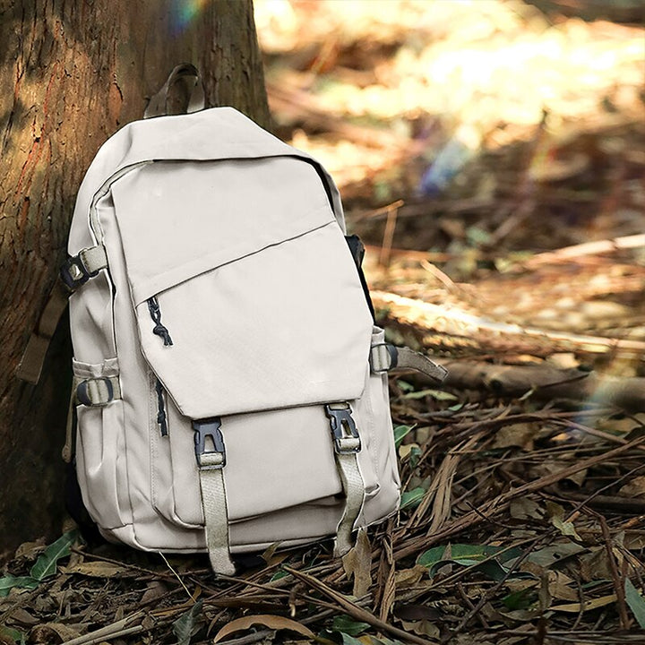 Ruime rugzak in vintage-stijl met gespen