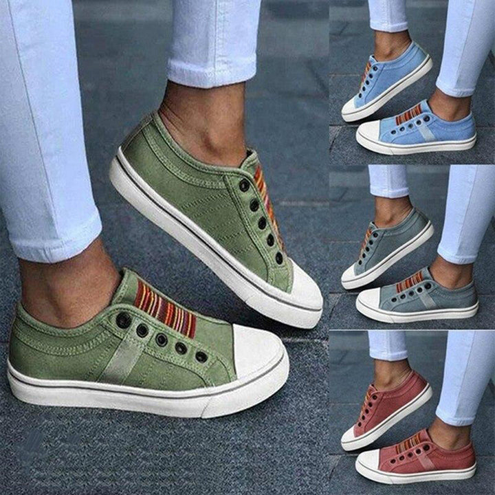 Liv | Comfortabele slip-on canvas schoenen voor dames met casual sportieve look