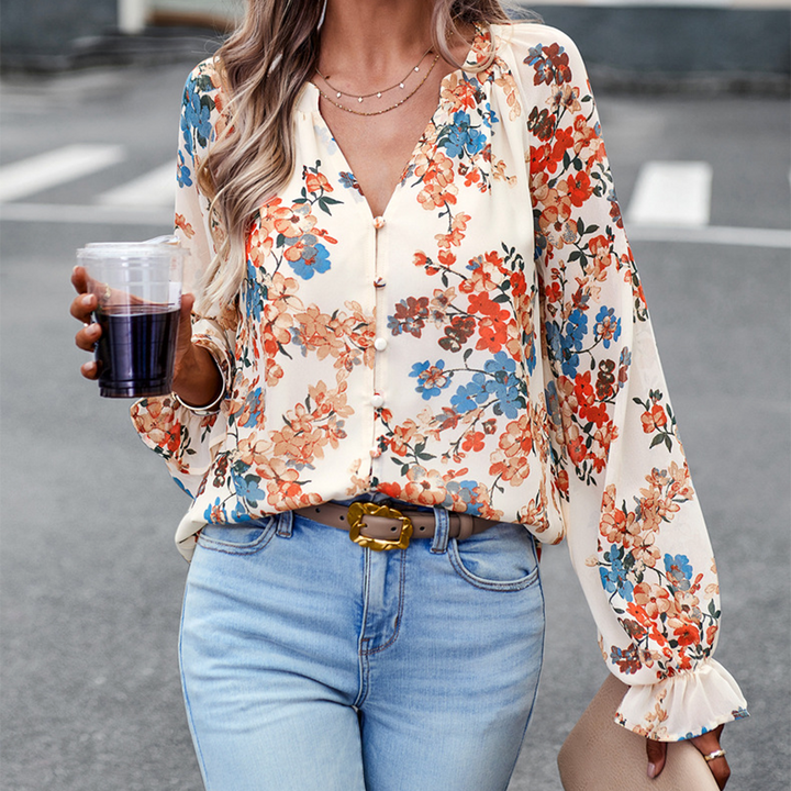Jasmijn - Dames Blouse - Gebloemd Design voor een Speelse Look