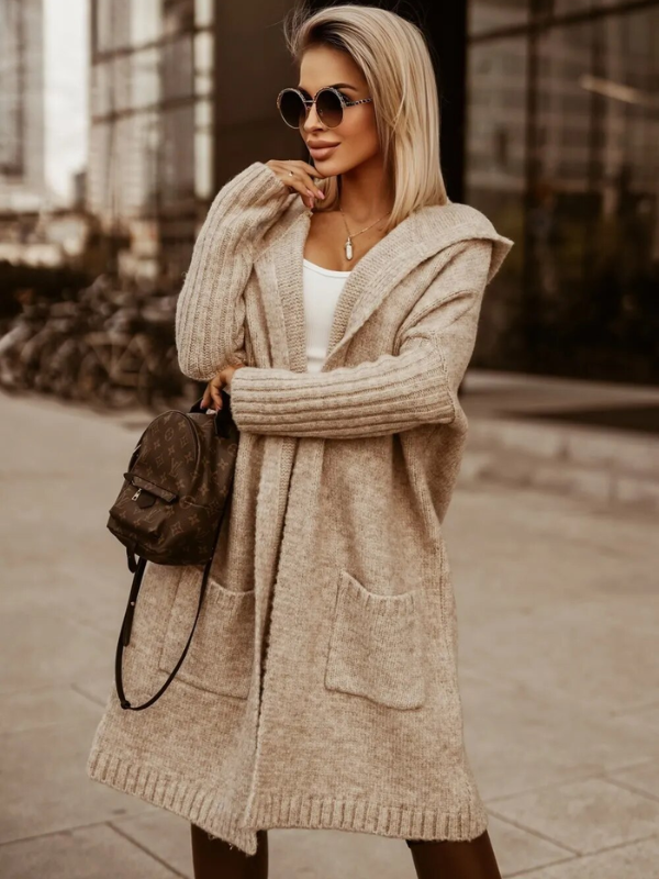 Odette - Lang Vest met Capuchon - Zacht, Warm & Stijlvol