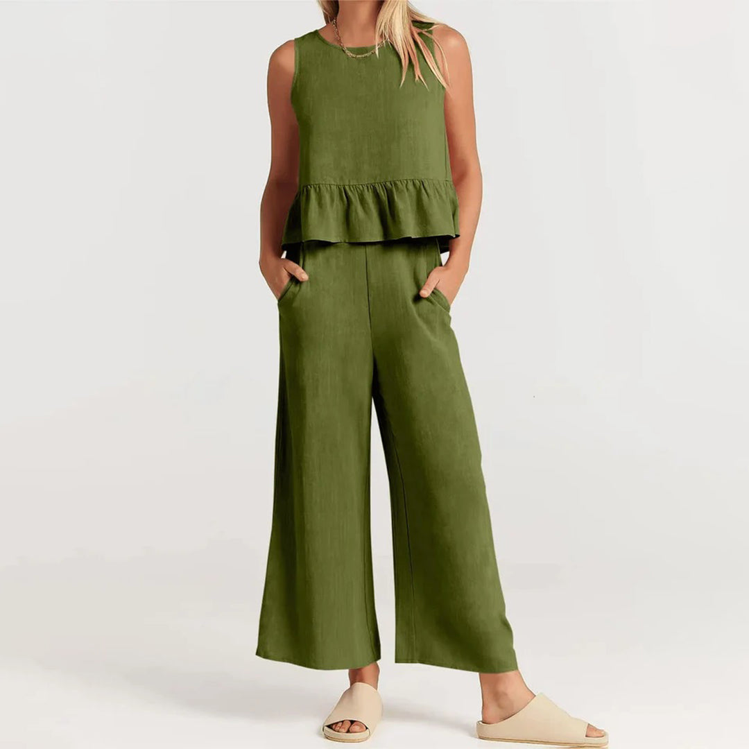 Elvira - Dames Stijlvolle Tweedelige Set - Elegante Outfit voor Diverse Gelegenheden