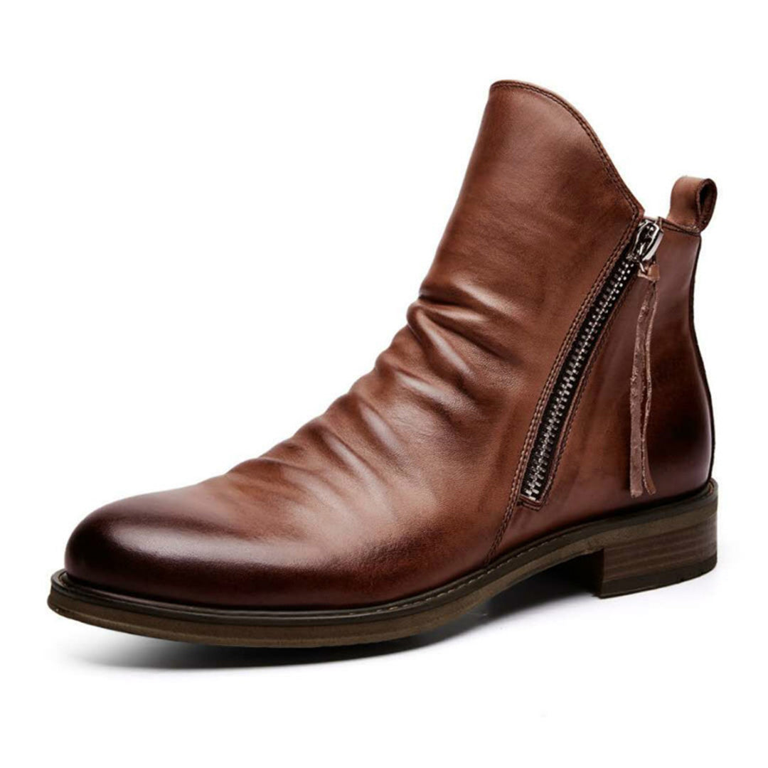 Haylom | Antislip PU leren herfstlaarzen voor heren met comfortabele pasvorm en ritssluiting