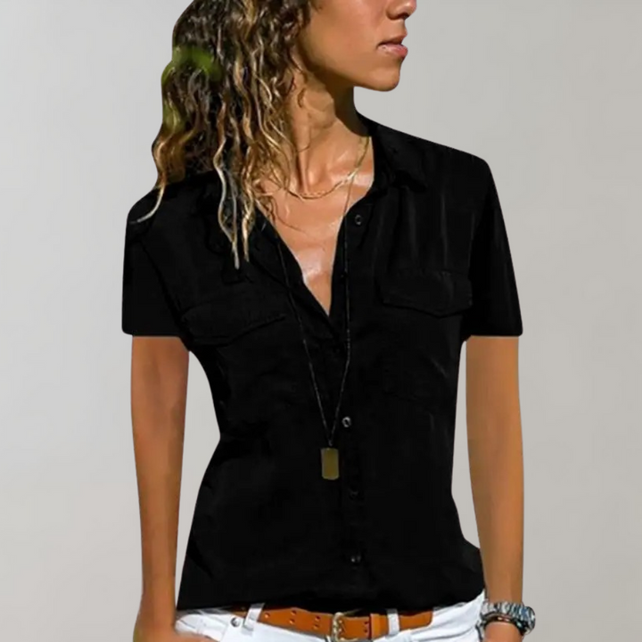 Damesblouse met korte mouwen en luchtige pasvorm – stijlvol en comfortabel voor de zomer