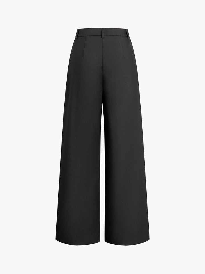 Effen Broek met Wijde Pijpen zonder riem
