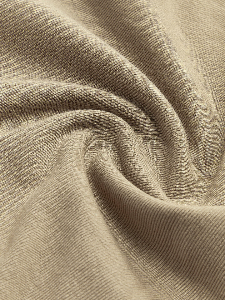 Geribde Gebreide Top met Lange Mouwen en Asymmetrische Hals