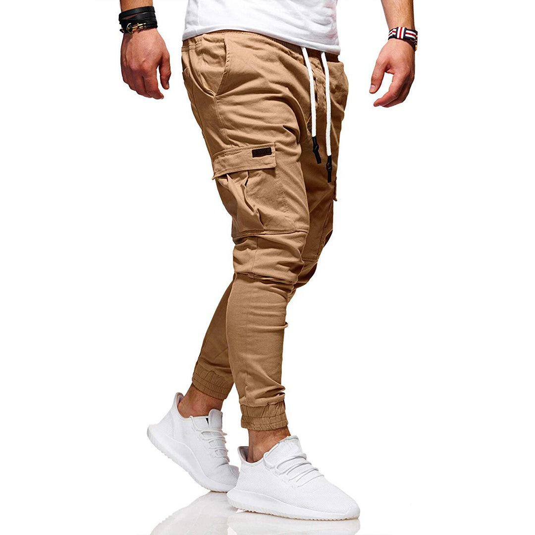 Daan | Comfortabele ademende katoen herfst cargobroek voor heren met moderne tapered fit