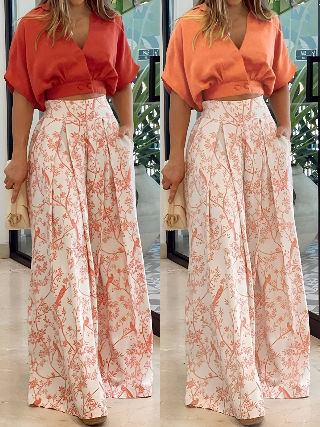 Noëlle - Dames Tweedelige Set - Zomers Design met Luchtige Stof