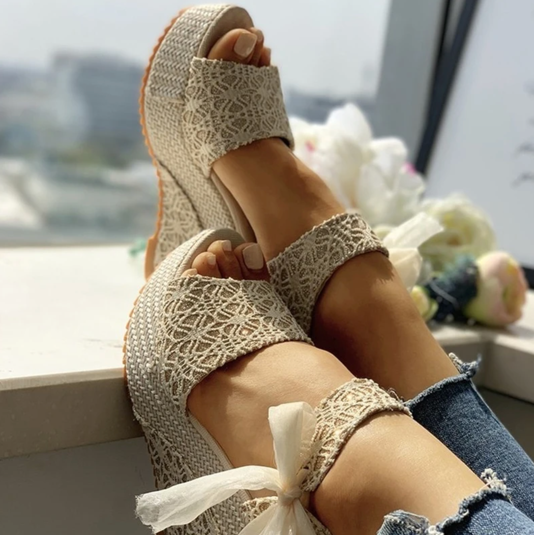 Noëlle - Dames Zomerse Sandalen met Hoge Sleehak