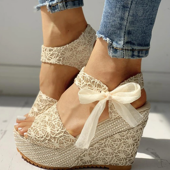 Noëlle - Dames Zomerse Sandalen met Hoge Sleehak