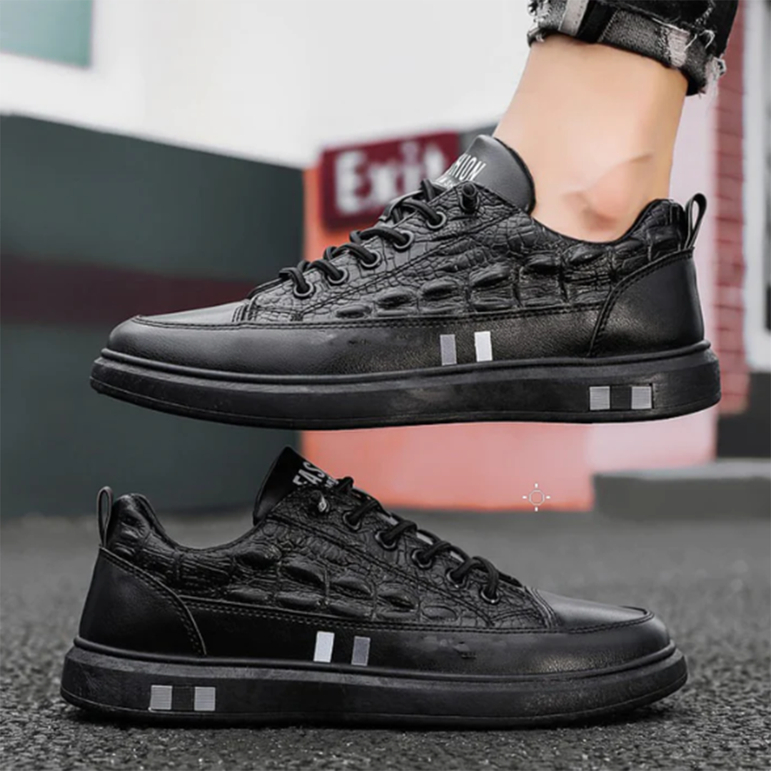 Branko | Zachte ademende PU leren herfstsneakers voor heren met verfijnde luxe afwerking