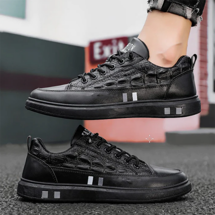 Branko | Zachte ademende PU leren herfstsneakers voor heren met verfijnde luxe afwerking