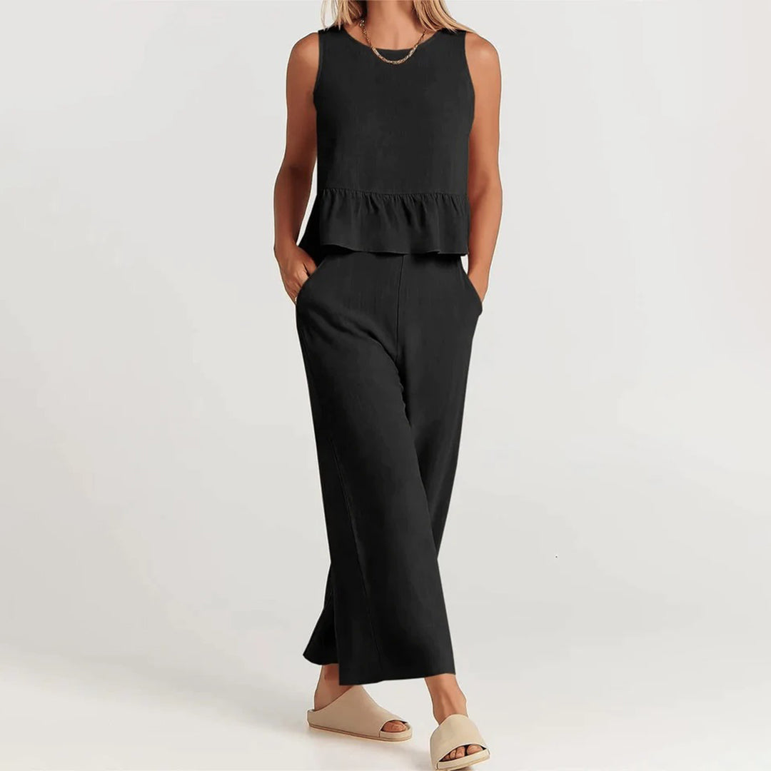 Elvira - Dames Stijlvolle Tweedelige Set - Elegante Outfit voor Diverse Gelegenheden