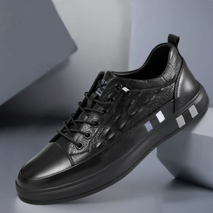 Branko | Zachte ademende PU leren herfstsneakers voor heren met verfijnde luxe afwerking