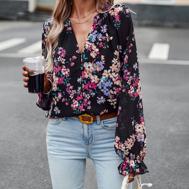 Jasmijn - Dames Blouse - Gebloemd Design voor een Speelse Look