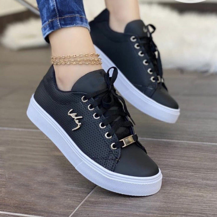 Estrella | Ademend lichtgewicht leer summer sneakers voor dames met moderne plateauzool