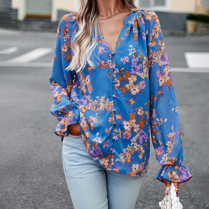 Jasmijn - Dames Blouse - Gebloemd Design voor een Speelse Look