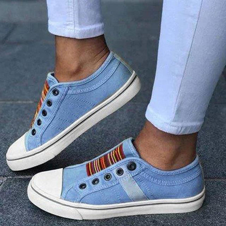 Liv | Comfortabele slip-on canvas schoenen voor dames met casual sportieve look
