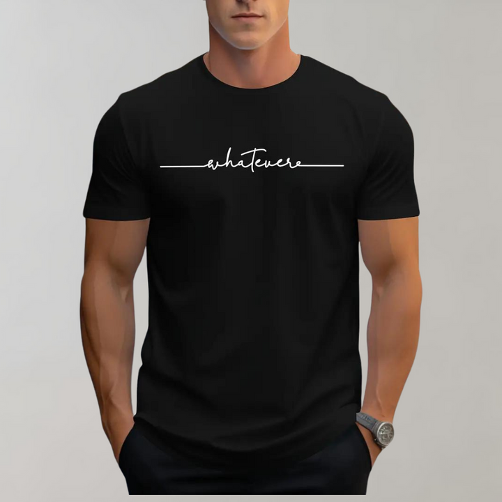 Jayden | Comfortabel ademend katoen zomershirt voor heren met minimalistische tekstprint