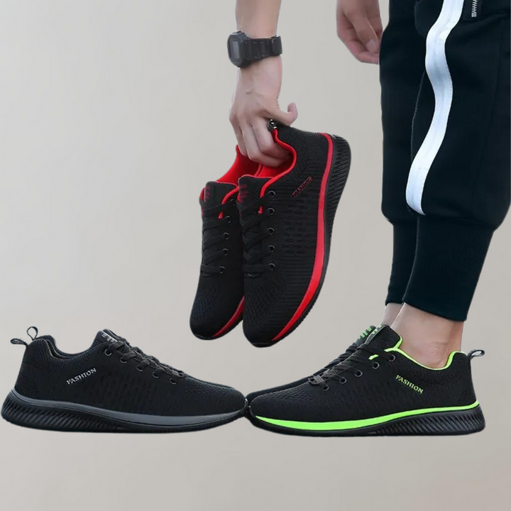 Kornelius | Lichtgewicht ademende mesh herfstsneakers voor heren met minimalistisch sportdesign