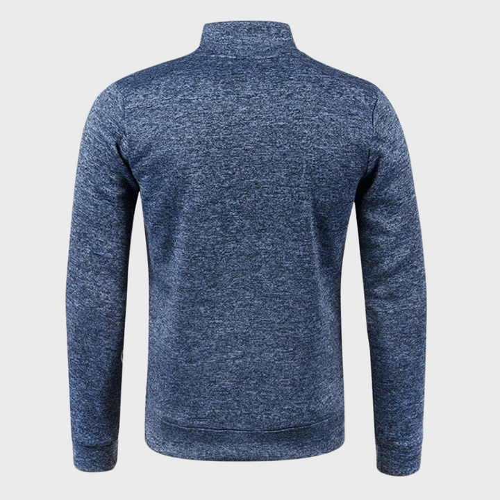 Torsten | Warme soepele herfsttrui voor heren met halve rits in polyester