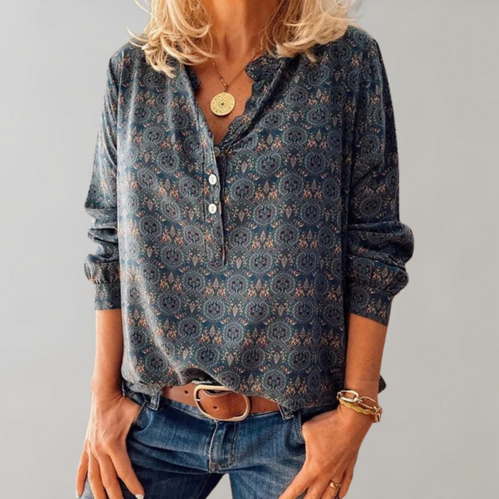 Louise - Dames Blouse - Vintage Design met Unieke Details