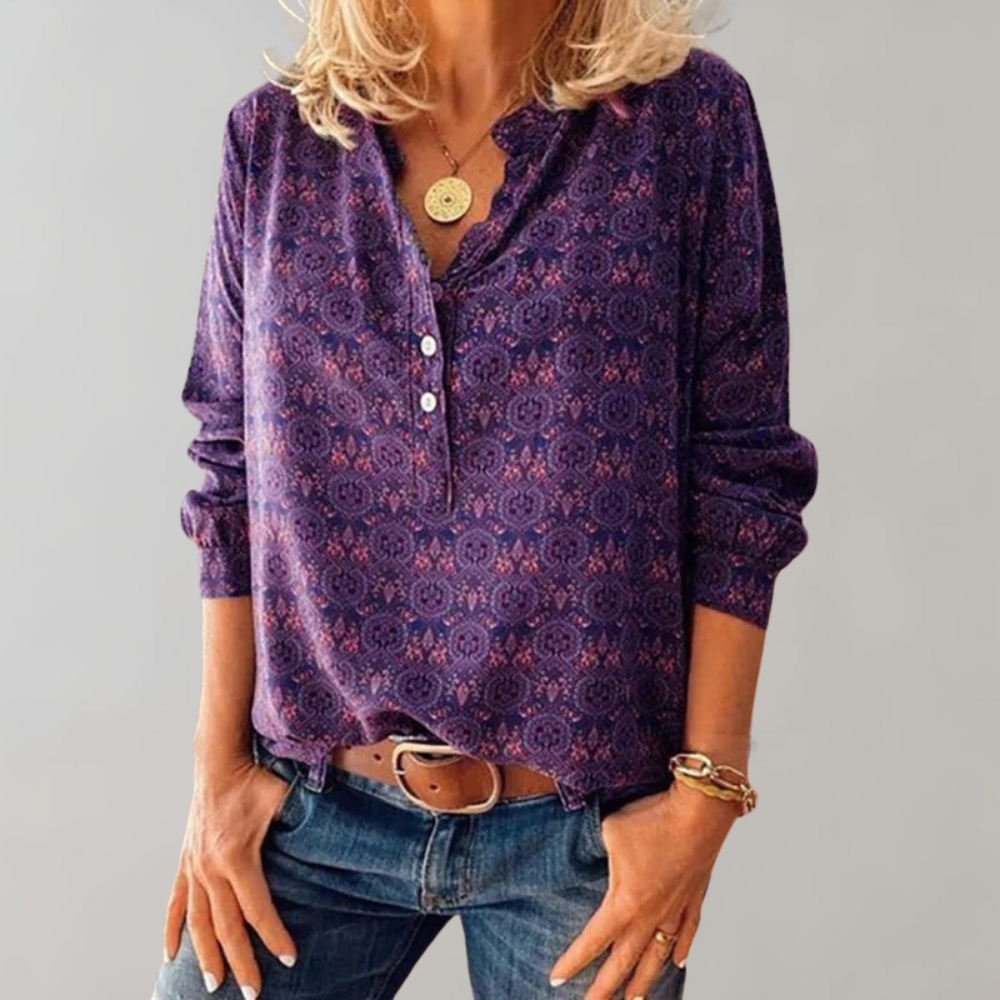 Louise - Dames Blouse - Vintage Design met Unieke Details